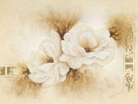 Modest beauty II Black Ornate Wood Framed Art Print with Double Matting by Jansma, Betty