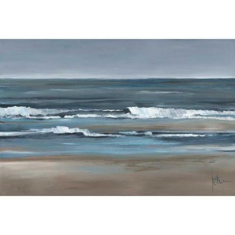 Waves I Gold Ornate Wood Framed Art Print with Double Matting by Roseboom, Jettie