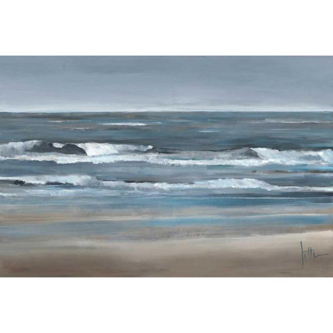 Waves II Gold Ornate Wood Framed Art Print with Double Matting by Roseboom, Jettie