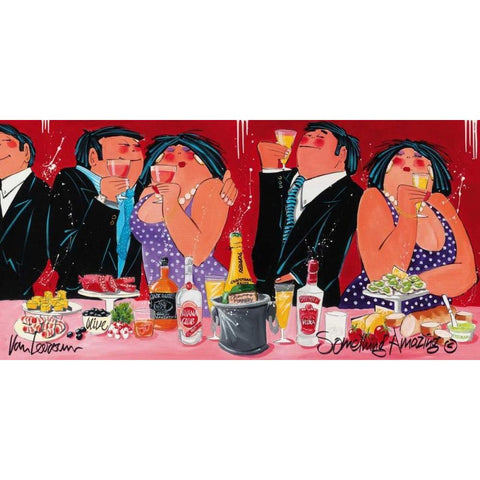 Something Amazing Black Modern Wood Framed Art Print by van Leersum, El