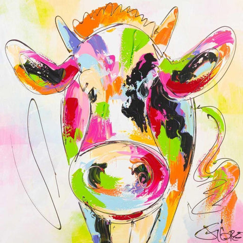 Its me muh White Modern Wood Framed Art Print by Fiore, Art