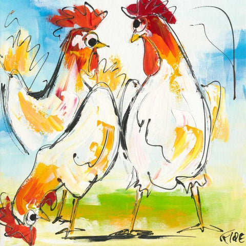 Tokkie II Gold Ornate Wood Framed Art Print with Double Matting by Fiore, Art