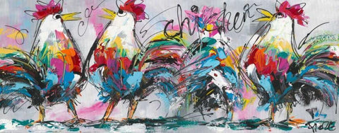 Discussions White Modern Wood Framed Art Print with Double Matting by Fiore, Art