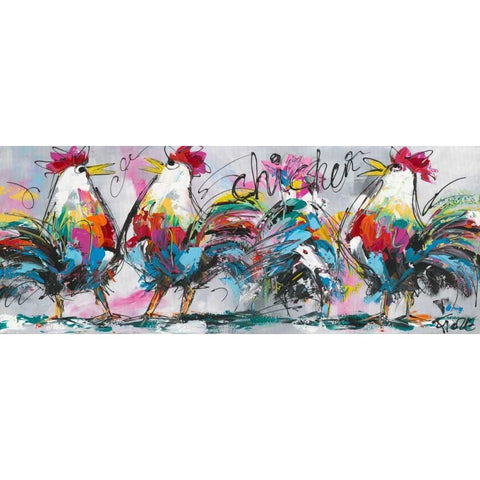 Discussions Black Modern Wood Framed Art Print by Fiore, Art