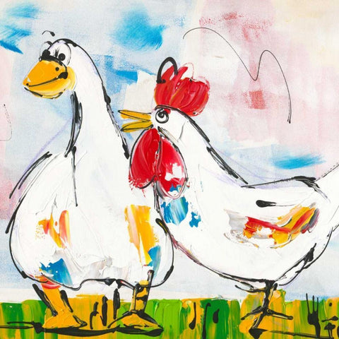 Are you new here White Modern Wood Framed Art Print with Double Matting by Fiore, Art