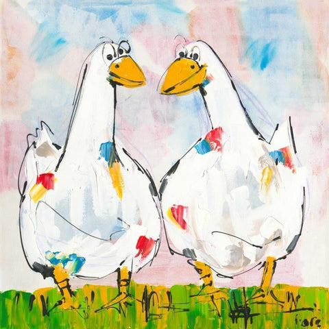 Goats  White Modern Wood Framed Art Print by Fiore, Art