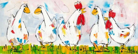 All together Black Ornate Wood Framed Art Print with Double Matting by Fiore, Art