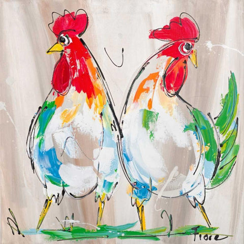 Me and my brother White Modern Wood Framed Art Print with Double Matting by Fiore, Art