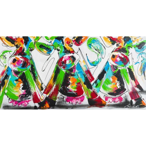 Happy cows II White Modern Wood Framed Art Print by Fiore, Art