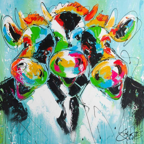 Smiling all day II Black Modern Wood Framed Art Print with Double Matting by Fiore, Art