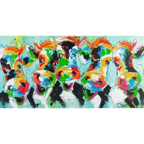 We are family Black Modern Wood Framed Art Print with Double Matting by Fiore, Art