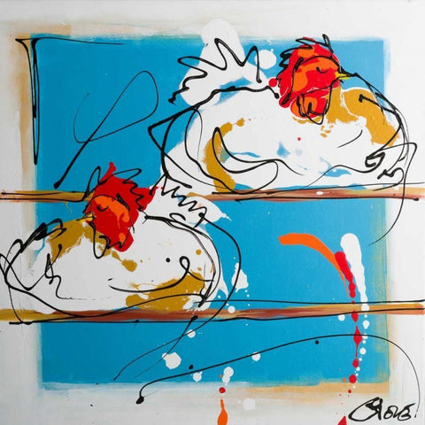 Sleeping and dreaming  Black Modern Wood Framed Art Print with Double Matting by Fiore, Art