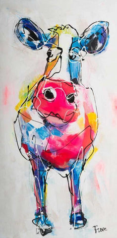 I dont know I White Modern Wood Framed Art Print with Double Matting by Fiore, Art