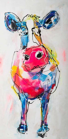 I dont know II White Modern Wood Framed Art Print with Double Matting by Fiore, Art