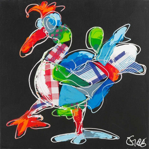 Cool animal I Black Modern Wood Framed Art Print by Fiore, Art