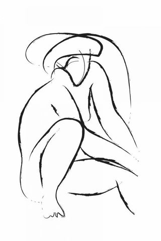 Signatura II Black Ornate Wood Framed Art Print with Double Matting by Waltz, Anne