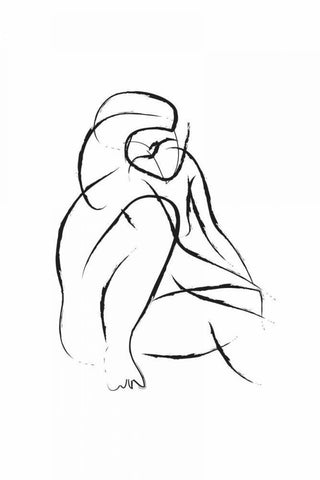 Signatura III White Modern Wood Framed Art Print with Double Matting by Waltz, Anne