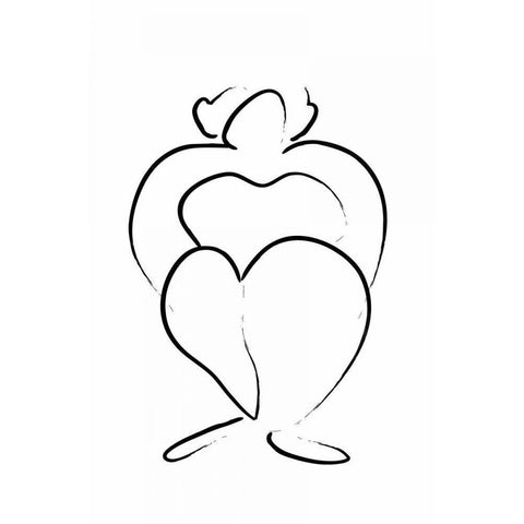 Signatura V Black Modern Wood Framed Art Print with Double Matting by Waltz, Anne