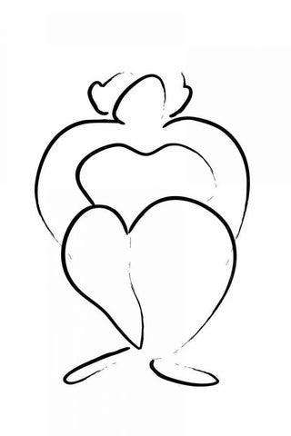 Signatura V White Modern Wood Framed Art Print with Double Matting by Waltz, Anne