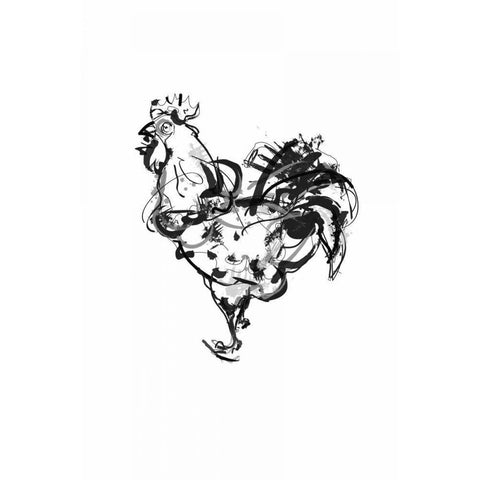 Cockella Black Modern Wood Framed Art Print with Double Matting by Waltz, Anne