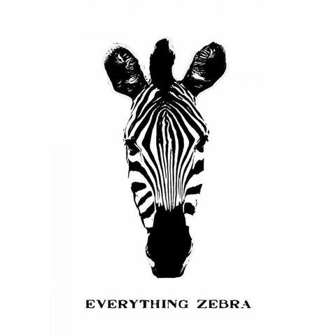 Everything is Zebra Gold Ornate Wood Framed Art Print with Double Matting by Waltz, Anne