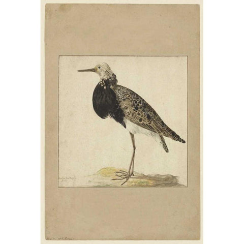 Standing Black Modern Wood Framed Art Print with Double Matting by Waltz, Anne