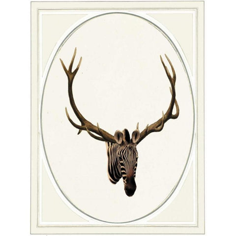 Zebradeer II Gold Ornate Wood Framed Art Print with Double Matting by Waltz, Anne