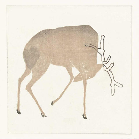 Hertje Black Modern Wood Framed Art Print by Waltz, Anne