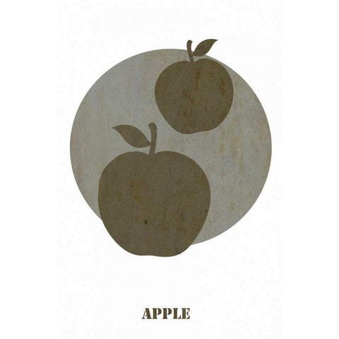 Apples White Modern Wood Framed Art Print by Waltz, Anne