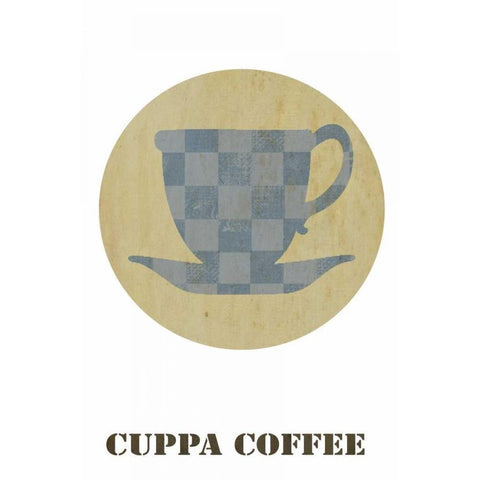 Cuppa coffee Black Modern Wood Framed Art Print with Double Matting by Waltz, Anne