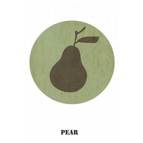 Pear White Modern Wood Framed Art Print by Waltz, Anne