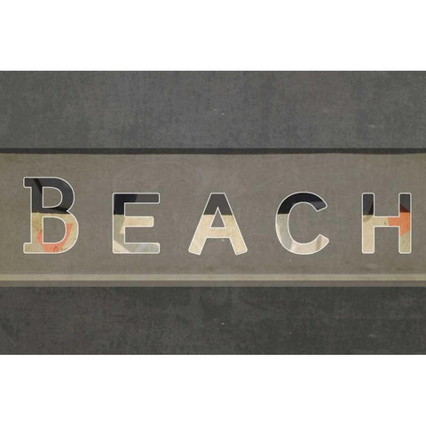 Beach III Gold Ornate Wood Framed Art Print with Double Matting by Waltz, Anne