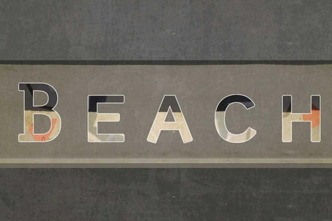 Beach III Black Ornate Wood Framed Art Print with Double Matting by Waltz, Anne