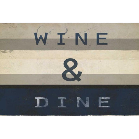 Wine and dine I Gold Ornate Wood Framed Art Print with Double Matting by Waltz, Anne