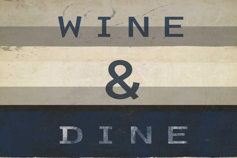 Wine and dine I White Modern Wood Framed Art Print with Double Matting by Waltz, Anne