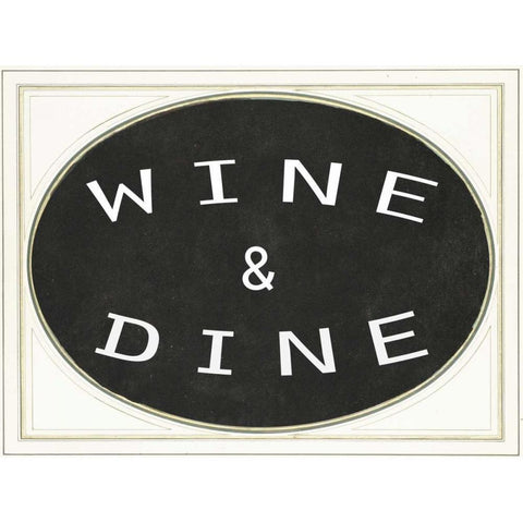 Wine and dine II White Modern Wood Framed Art Print by Waltz, Anne