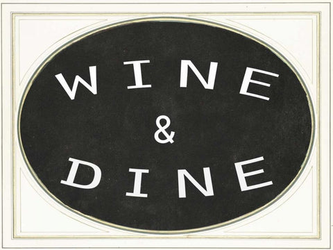 Wine and dine II White Modern Wood Framed Art Print with Double Matting by Waltz, Anne