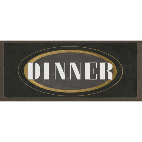 Dinner Gold Ornate Wood Framed Art Print with Double Matting by Waltz, Anne