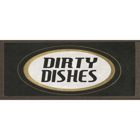 Dirty dishes I White Modern Wood Framed Art Print by Waltz, Anne