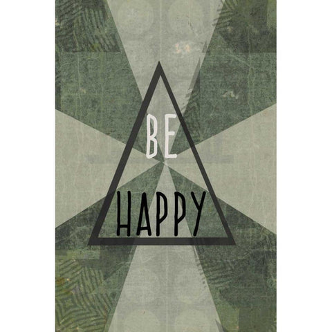 be happy White Modern Wood Framed Art Print by Waltz, Anne