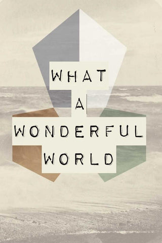 wonderful world I Black Ornate Wood Framed Art Print with Double Matting by Waltz, Anne