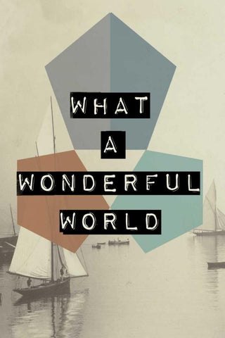wonderful world II Black Ornate Wood Framed Art Print with Double Matting by Waltz, Anne
