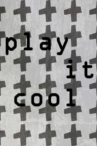 Play it cool White Modern Wood Framed Art Print with Double Matting by Waltz, Anne