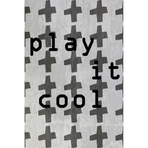 Play it cool White Modern Wood Framed Art Print by Waltz, Anne