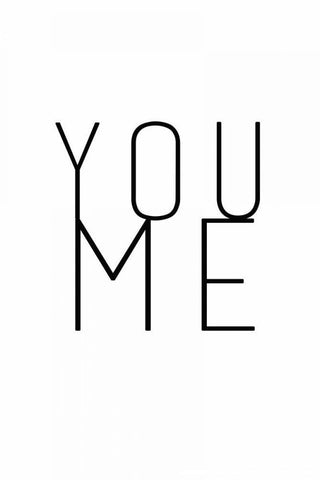 You me Black Ornate Wood Framed Art Print with Double Matting by Waltz, Anne