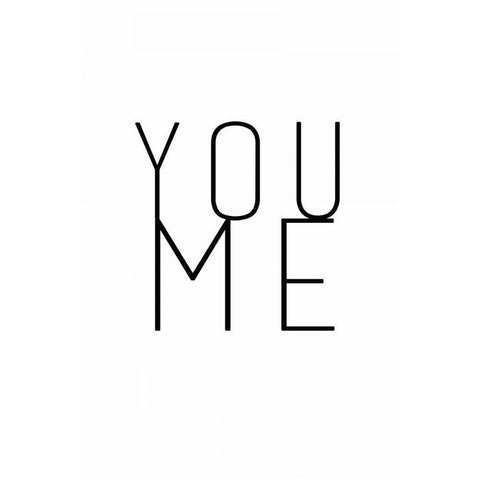 You me Gold Ornate Wood Framed Art Print with Double Matting by Waltz, Anne