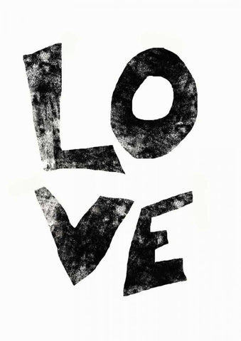 Love  White Modern Wood Framed Art Print with Double Matting by Waltz, Anne