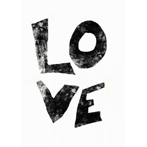 Love  Black Modern Wood Framed Art Print by Waltz, Anne