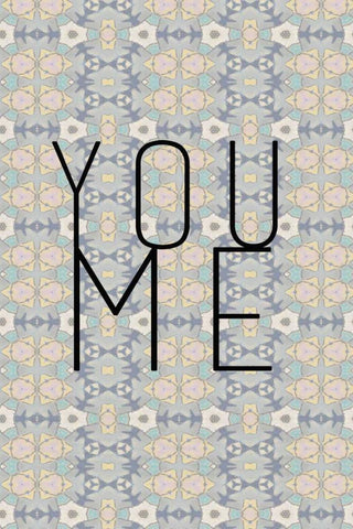 You me II Black Ornate Wood Framed Art Print with Double Matting by Waltz, Anne