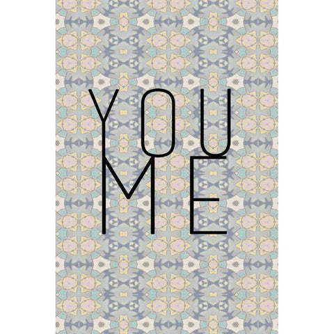 You me II Black Modern Wood Framed Art Print with Double Matting by Waltz, Anne